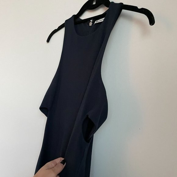 T Alexander Wang Cut-Out Scoop Neck Sleeveless Maxi Dress Black - Picture 9 of 11